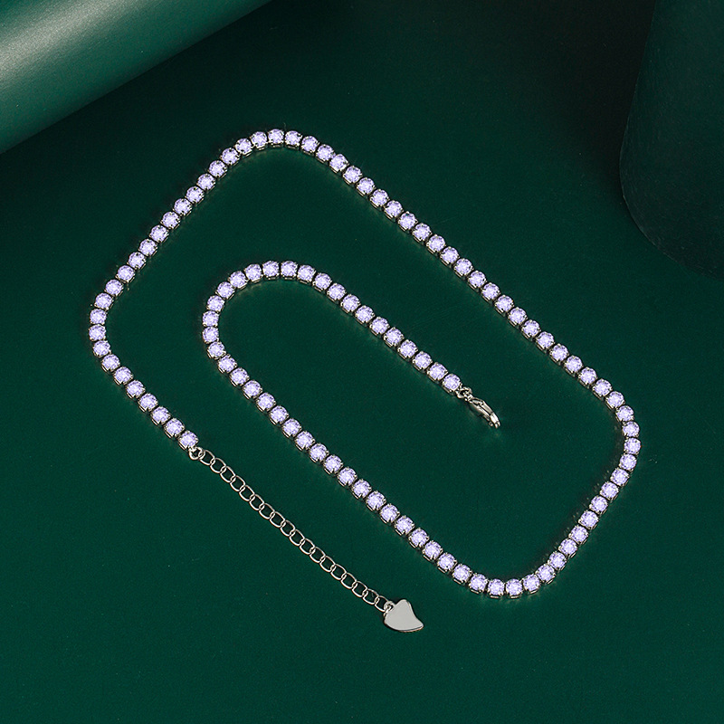 Fashion Geometric Copper Inlay Zircon Necklace 1 Piece