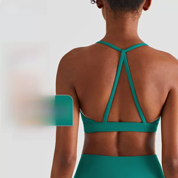 Aidu Nuls Naked-Feel Halter Yoga Bra Women's Triangle Beautiful Back Sports Vest Sports Underwear Yoga Clothing Top