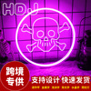 Skull The neon lights Halloween Undead Ghosts and monsters Atmosphere Decorative lamp outdoors Dress up festival Modeling lights Cross border Business