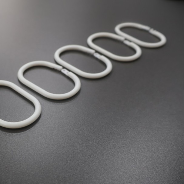 Spot quick-release PP plastic shower curtain ring buckle door curtain hook curtain cloth accessories shower curtain rod hanging ring C hook strap 4