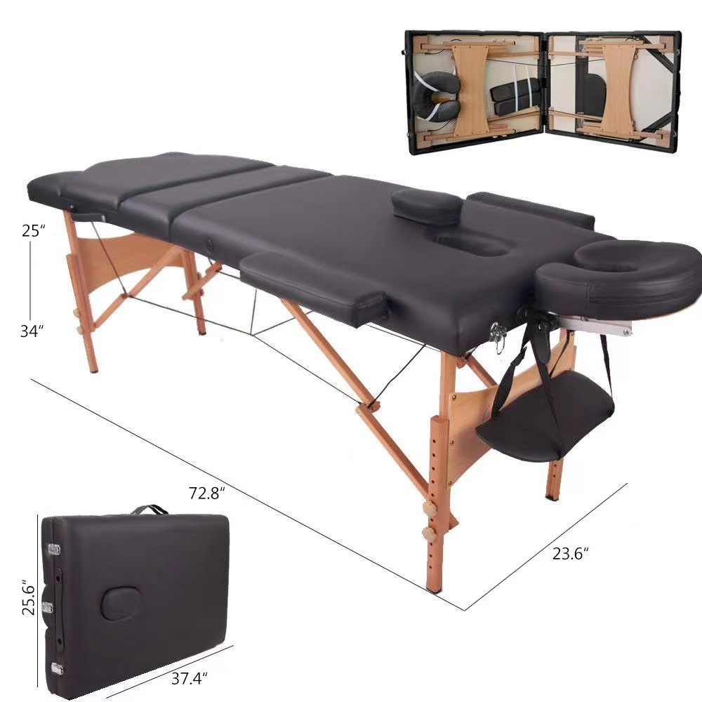 Nueva cama de masaje portátil 14,5 cama de belleza plegable gruesa fábrica de belleza cama de belleza silla de masaje de haya 70 de ancho