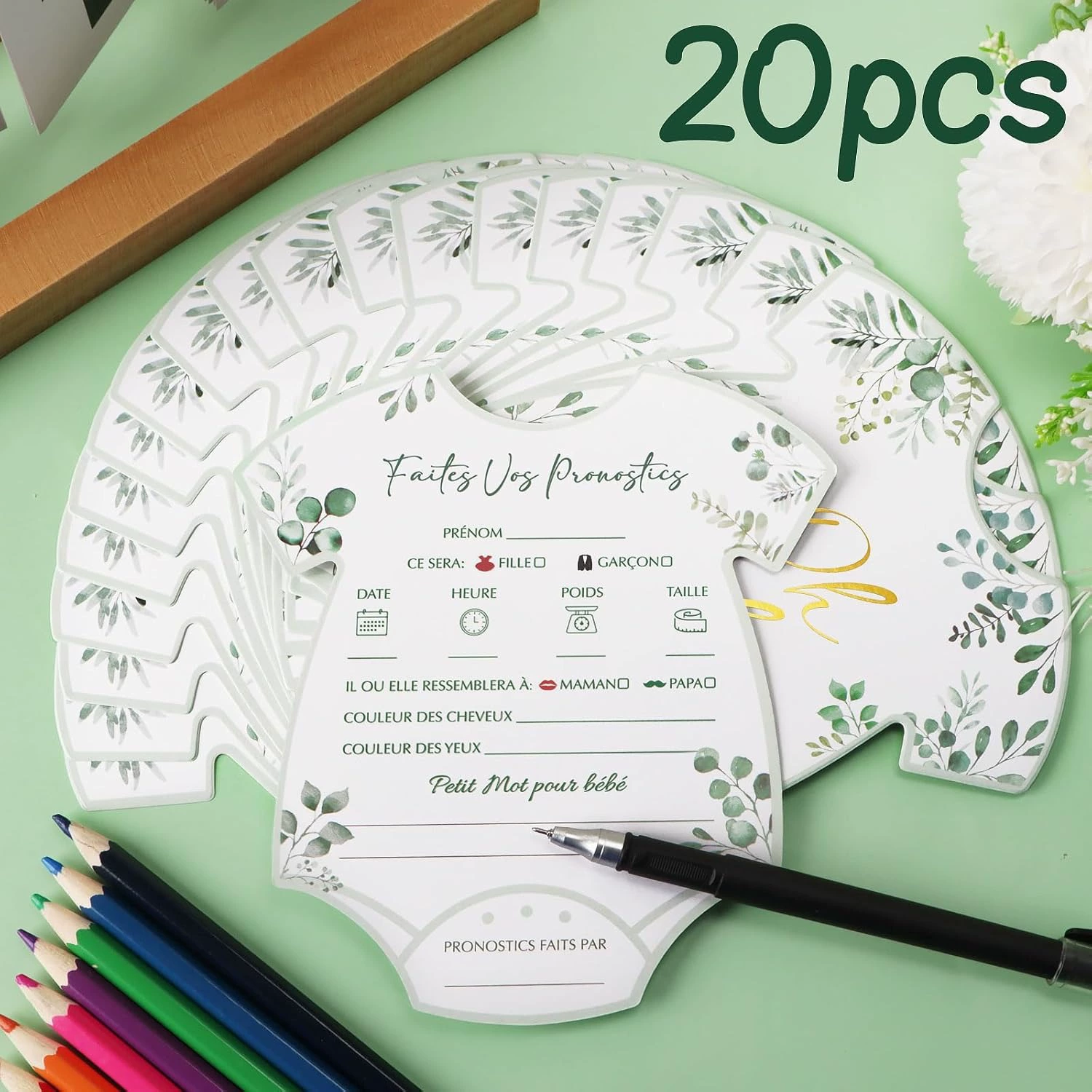 Amazon, бестселлер для детского душа, предложение для ребенка, предсказательная карта, бумажная карта для вечеринки, карта желаний