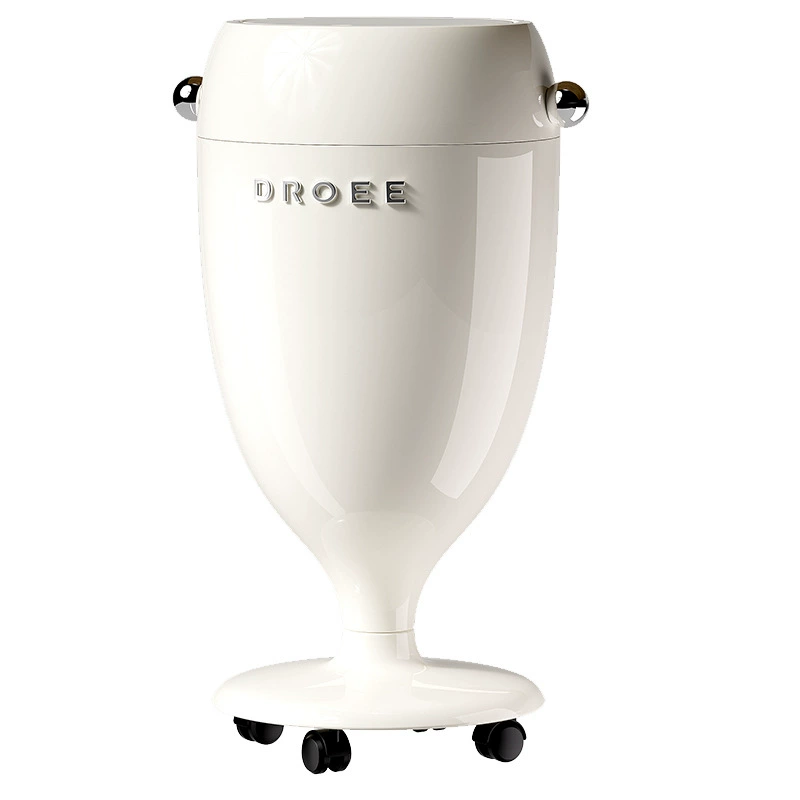 Trash can for home living room 2025 new style bedroom large capacity light luxury high-end high-end appearance wheeled trash can with flip lid