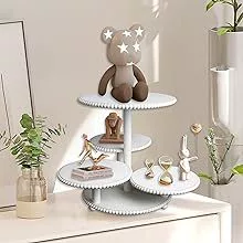 Поднос десертная витрина трансграничная деревянная 4-слойная круглая башня для кексов Amazon твердая древесина наслоила обслуживание