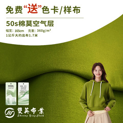 新品50s棉莫空气层面料 360g莫代尔双面针织布 秋冬卫衣外套面料