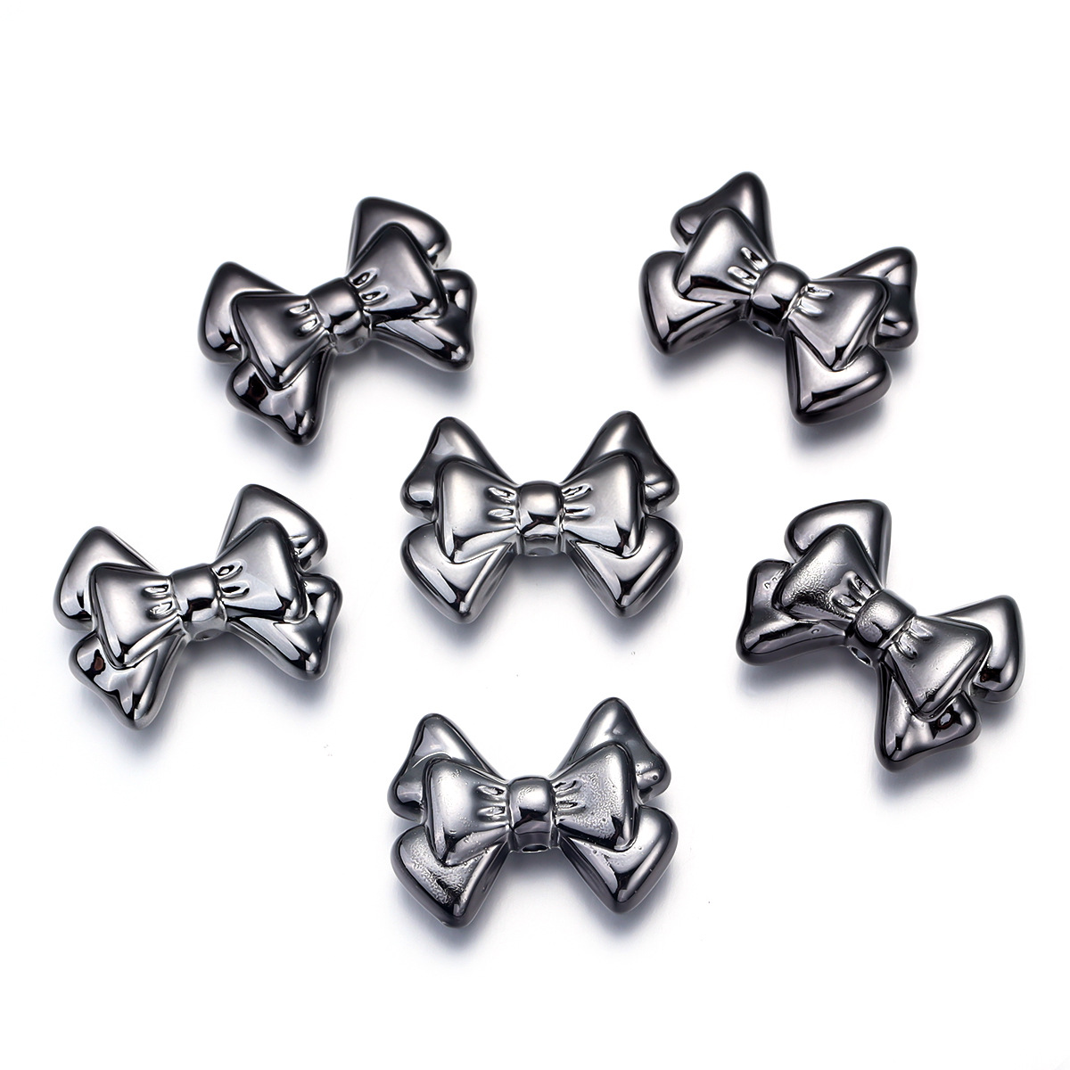 35g Weight Beads Jewelry Making Type DIY Jewelry Accessories Classification 10 PCS/Package Quantity Acrylic Material Bow Knot Pattern Plating Design Sweet, Simple Style Style 10 PCS/Package Arylic Bow Knot DIY Jewelry Accessories Beads 8