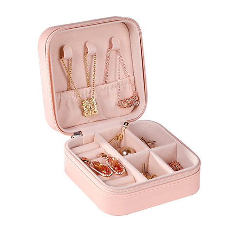 Portable PU Leather Jewelry Box, Accessory Storage Box, Earring, stud, necklace, ring, jewelry storage, accessory box
