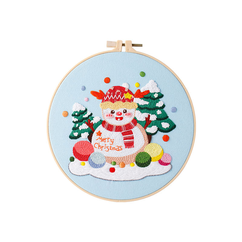 DIY bordado hecho a mano material paquete 2023 Navidad NUEVO ORIGINAL Feliz Navidad regalo Santa muñeco de nieve