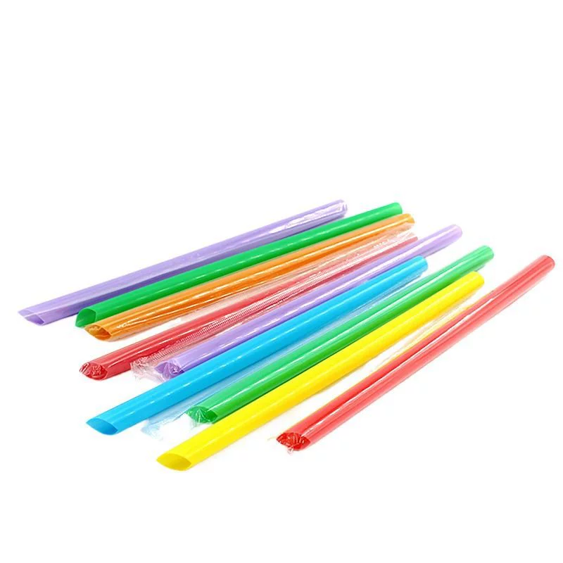 Big straw, plastic pack for commercial use, 1000 pieces