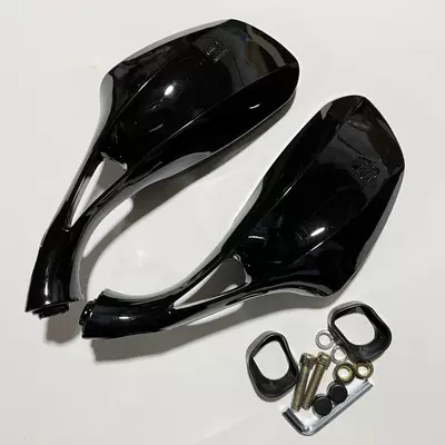 car in the sand princess: Motorcycle rearview mirror - black-pair-comes-with-screw-package