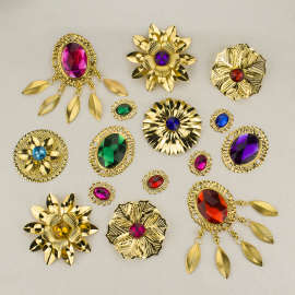 宝石点钻舞台服装帽子腰带装饰品工艺品装饰亚克力钻带底座半成品