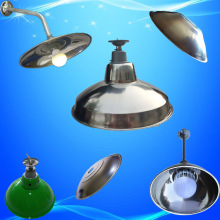 马路弯不锈钢反光工矿灯罩办公室餐厅LED吊灯车间厂房E27e40灯头