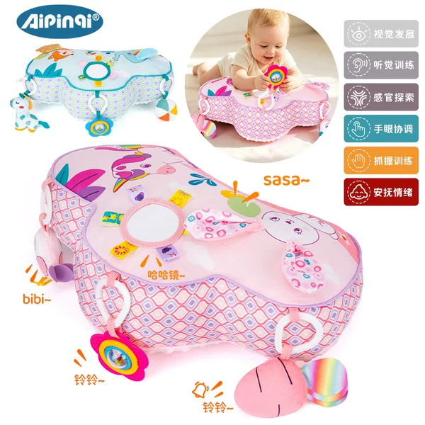 New baby educational crawling exercise pillow, infant learning crawling pillow, head-lifting pillow, newborn soothing toy