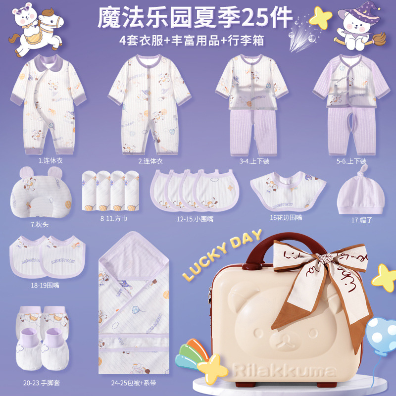 Caja de regalo para bebés recién nacidos, algodón puro, ropa de otoño y invierno, regalos de luna llena para recién nacidos. image 11