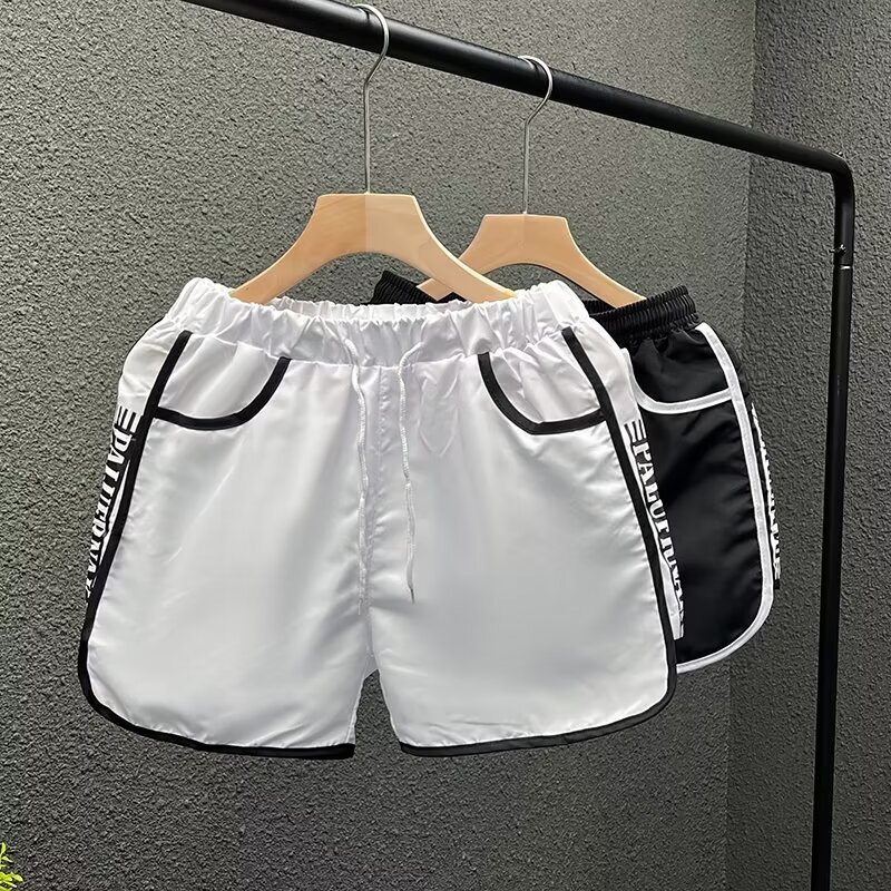 Shorts men's 2024 Summer new quick-drying beach pants loose men's casual sports three-point pants thin 3-point