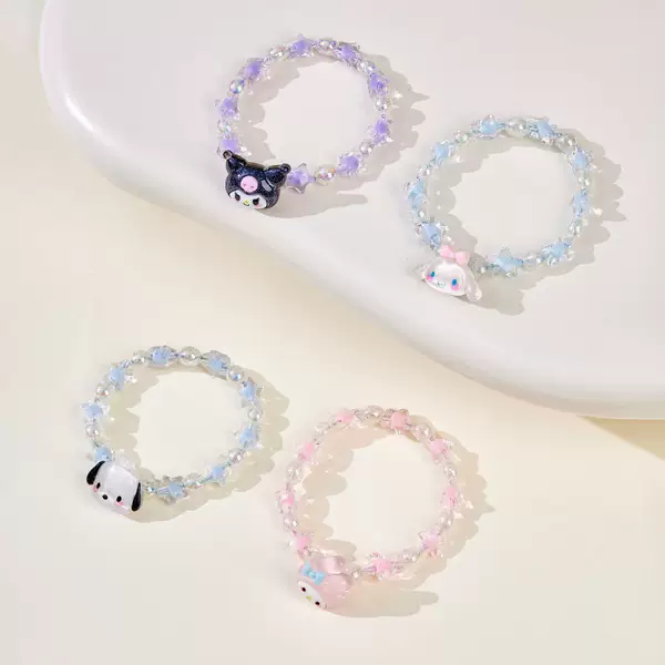 Sweet Cartoon Crystal Couple Bracelets, Cartoon Cinnamon Kuromi Bracelets, Birthday Gift Bracelets for Best Friends