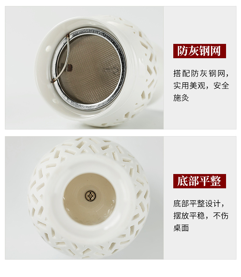 Ceramic Moxa Cup Gua Sha Tool White Porcelain Moxibustion Jar for Home Wellness Use in use