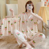 Summer pijama, cartoon trousers, cute set, with short sleeve, 3 piece set, Korean style