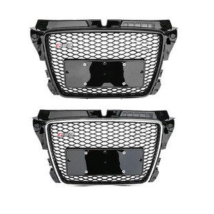 Suitable for 09-13 Audi A3 Upgrade to Rs3 Without Standard Grille, Decorative Air Vent with Honeycomb Front Face
