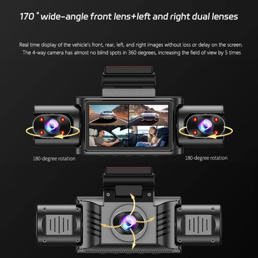 Factory-installed dashcam with no wiring required, 360-degree panoramic view, high-definition night vision, 24-hour parking monitoring