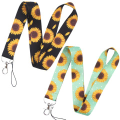 植物向日葵Sunflower手機繩 證件卡手機吊牌掛脖鑰匙鏈掛繩飾品