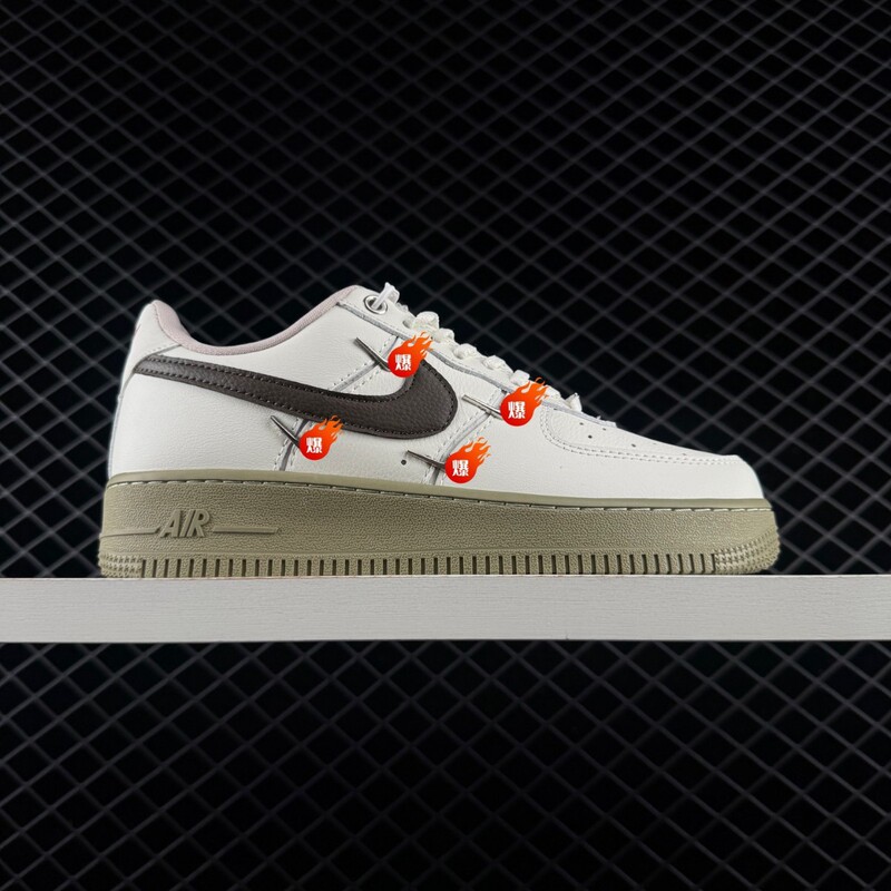 Air Force 1'07 Low-Top Silver Swoosh Unisex Air Force Sneakers with Original Factory Midsole Stamping from Foreign Trade Channels Air Force 1'07 Low-Top Silver Swoosh Unisex Air Force Sneakers with Original Factory Midsole Stamping from Foreign Trade Channels