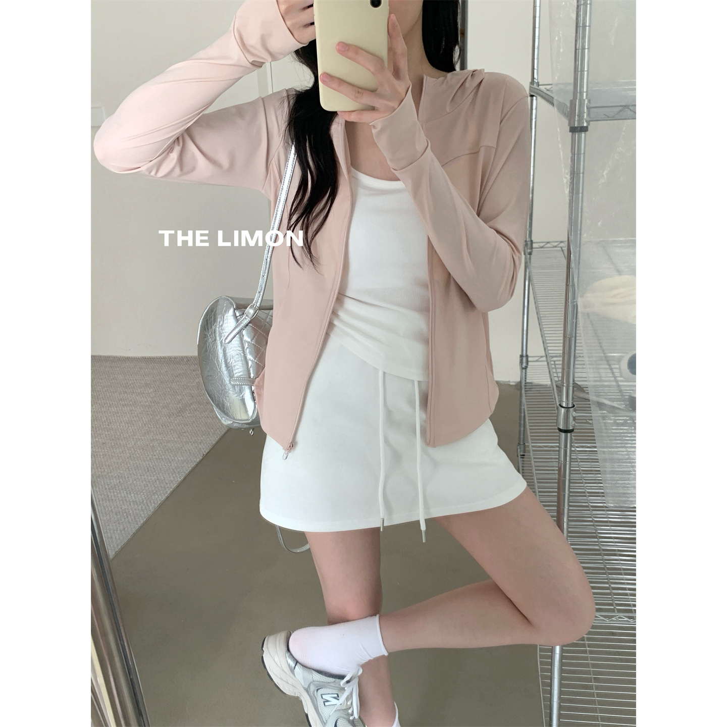 The limon té verde limón verano hielo seda con capucha cremallera camisa de protección solar mujer chaqueta corta delgada agradable para la piel mujer