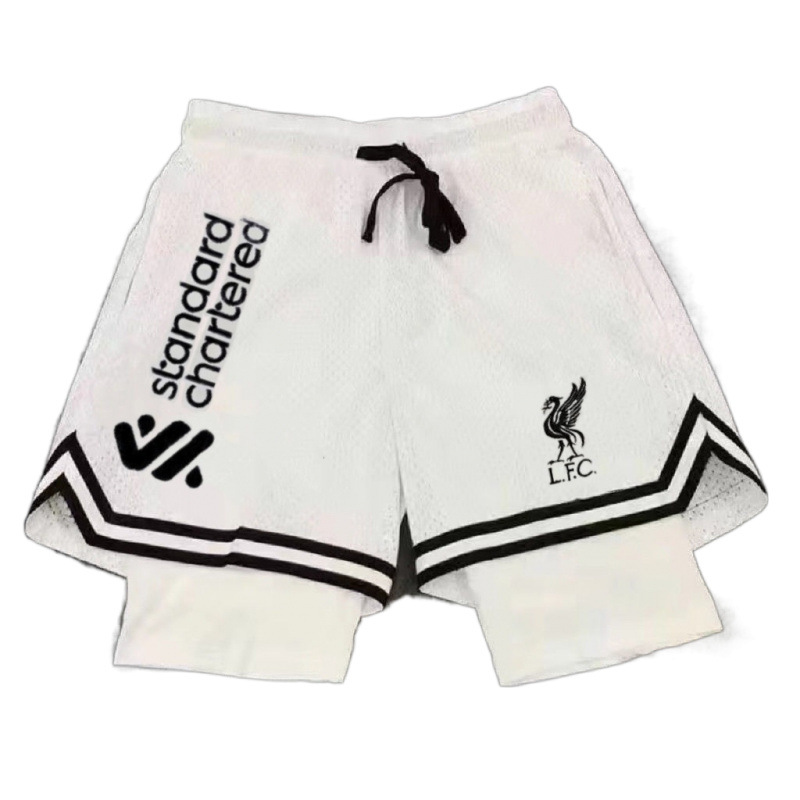 2324 pantalones cortos de fútbol de verano de Real Madrid pantalones de entrenamiento deportivo transpirables sueltos con forro de doble capa fábrica