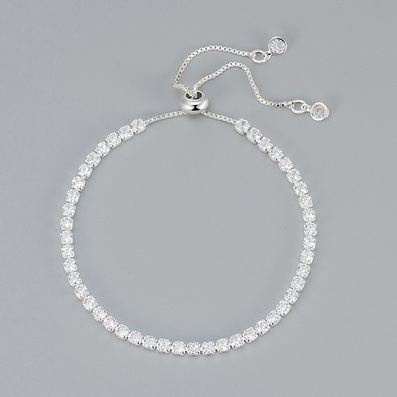 Luxurious Sparkling Zircon Bangle Row Bracelet For Women_voghion.com