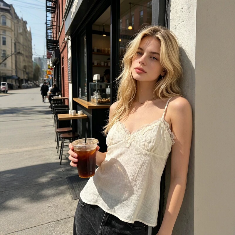 Pb&Za Wholesale New Summer Products for Women, Sweet V-Neck Lace-Trimmed Ruched Effect Camisole Top Pb&Za Wholesale New Summer Products for Women, Sweet V-Neck Lace-Trimmed Ruched Effect Camisole Top