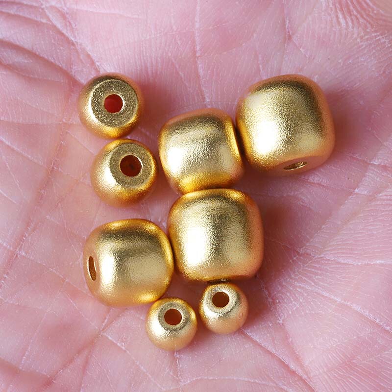 強力な色保持銅メッキサンドゴールドオールドスタイルビーズバレルビーズルースビーズアクセサリー diy 手作りブレスレットネックレスジュエリー材料アクセサリー|undefined