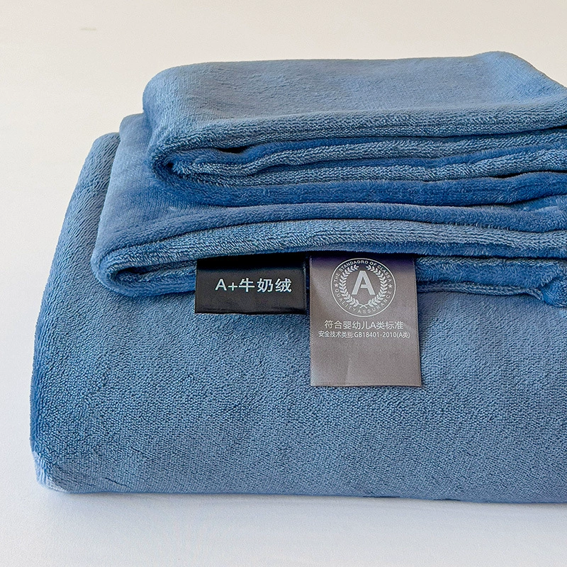 Зимний сгущенный молочный бархат, простыни, сплошной цвет, теплая, теплая, коралловая плюсовая, одеяло, одиночная наволочка оптом