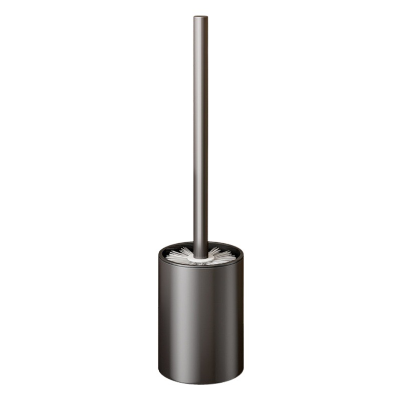 Space aluminum toilet brush no dead angle long handle cleaning brush punch-free wall-mounted toilet brush household toilet cleaning artifact