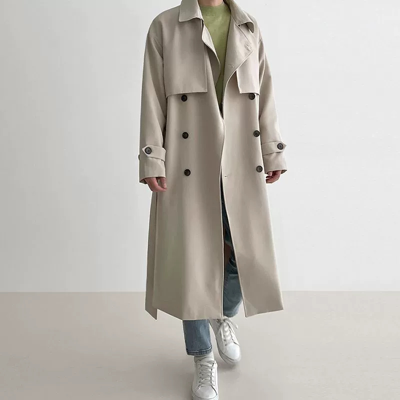 Long spring trench coat for boys, trend set, Korean style