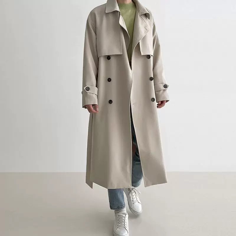 Long spring trench coat for boys, trend set, Korean style