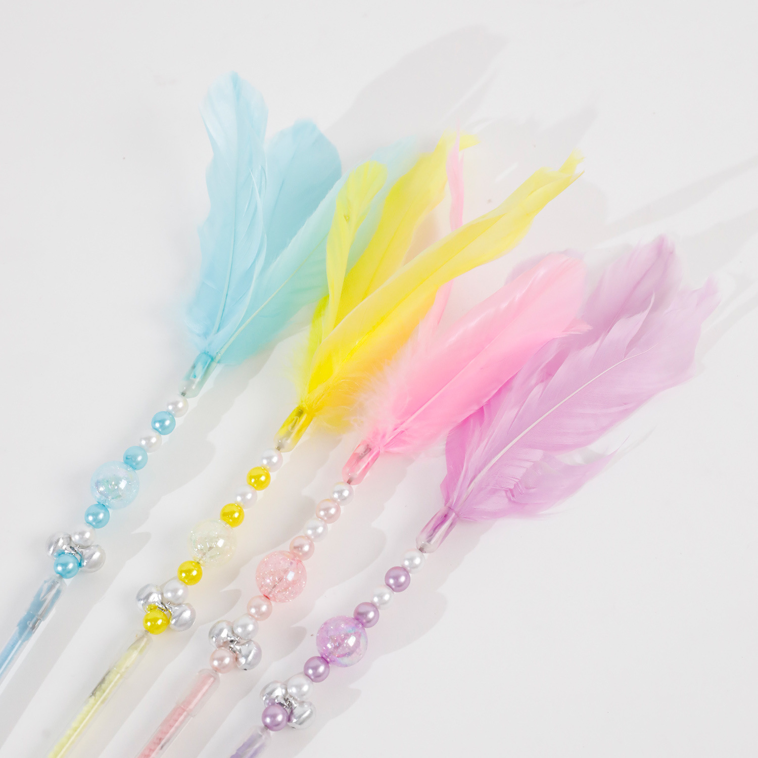 Tubo transparente de PVC, palo para gatos, hada, perla, juguete para gatos