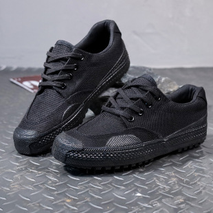 Jiefang Shoes Men's Spring & Fall Construction Site Wear-Resistant Labor Protection Rubber Shoes Military Training Shoes Women's Farm Canvas Labor Shoes 3515 Camouflage Shoes