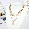 Fashionable accessory, necklace with letters hip-hop style, pendant, simple and elegant design, English letters