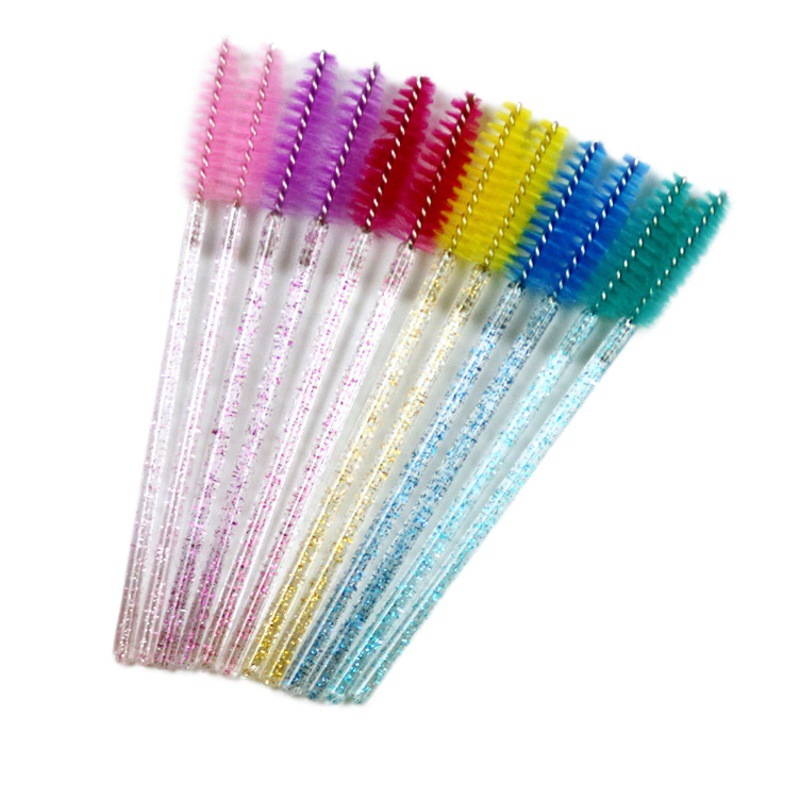 50 PCs grafting tools eyelash brush eyebrow brush makeup brush disposable grafting spiral eyelash comb roll eyebrow brush