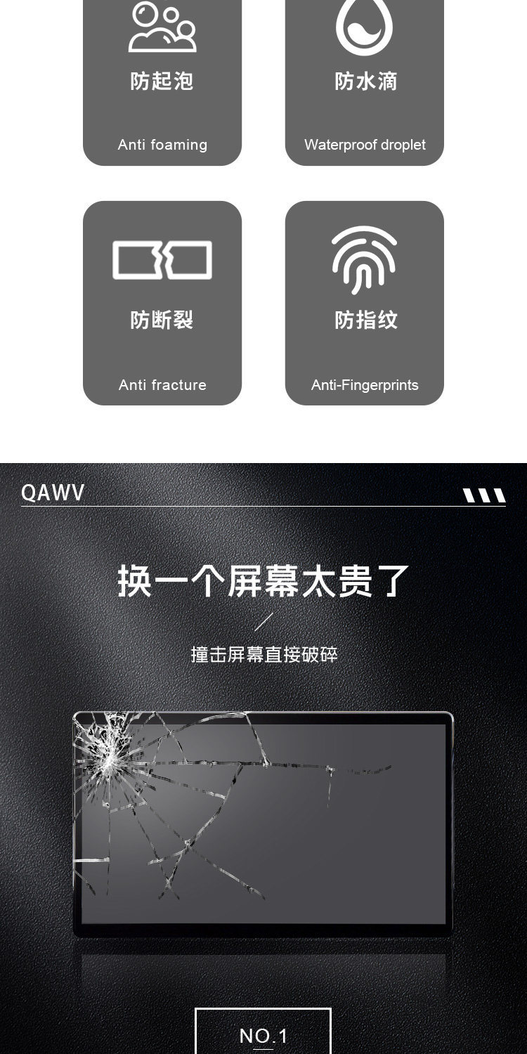 24 pieces of tempered glass screen protectors for the central control screen and navigation screen of the Volkswagen Magotan B9, used as interior trim and anti-collision strips