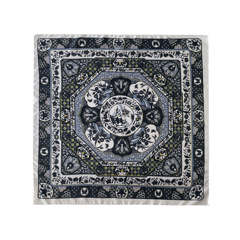 100g Weight Silk Scarf Classification Holiday, Daily Occasion Polyester Material Geometric Pattern Spring&Summer Season Women's Gender Elegant, Vintage Style Style Women's Elegant Vintage Style Geometric Polyester Silk Scarf 8