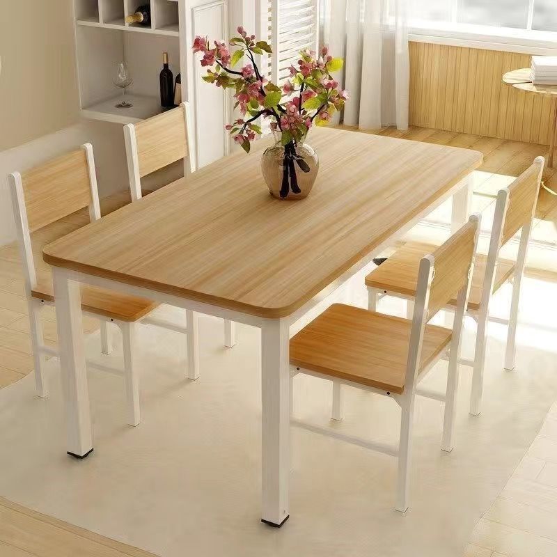 Nordic Dining Table Large Board Straight Table Home Dining Table Rental Room Two-Person Small Dining Table Fast Food Restaurant Table and Chair Combination