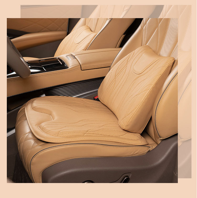Car cushion four seasons universal headrest lumbar support integrated seat main driving ventilation cushion single piece breathable interior accessories