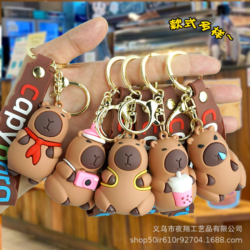 Cute Popular Kapibara Keychain, Cute Bag Pendant, Creative Internet Celebrity Car Chain Key Pendant Gift