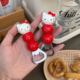 Cute Cat Candied Hawthorn Bottle Opener, High-Value Irregular Pose Decoration Prop, Household Dining Table Beer Opener