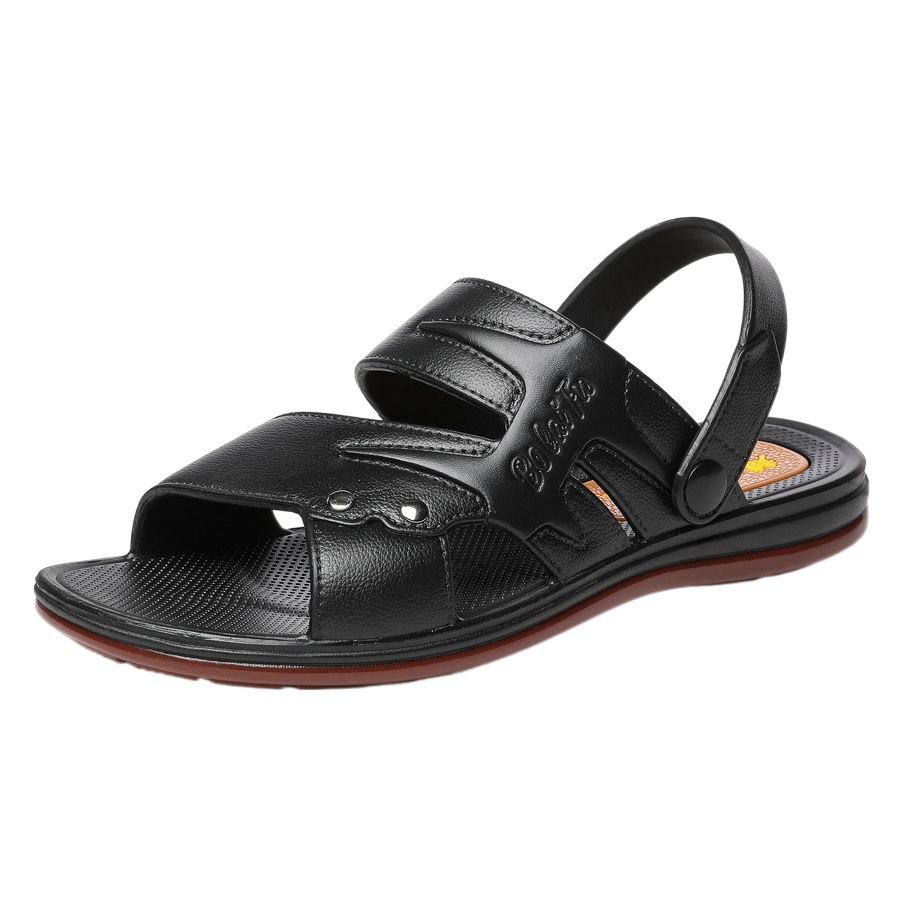 Men's sandals with tendon sole summer soft bottom non-slip beach shoes 2023 new casual dual-use outdoor sandals