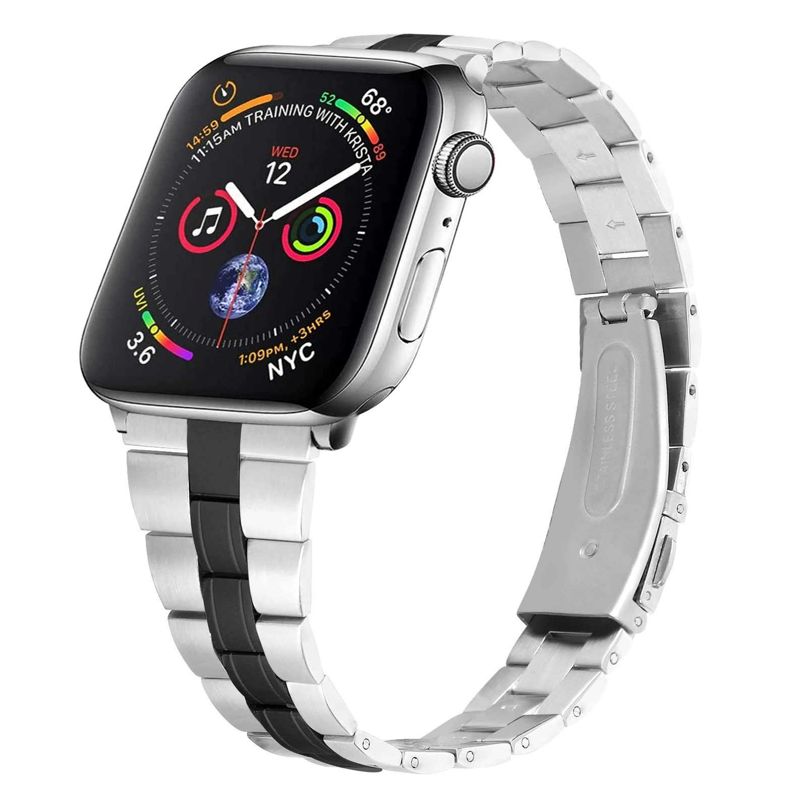 Очень тонкий металлический ремешок для часов Apple, нержавеющая сталь, 49 мм