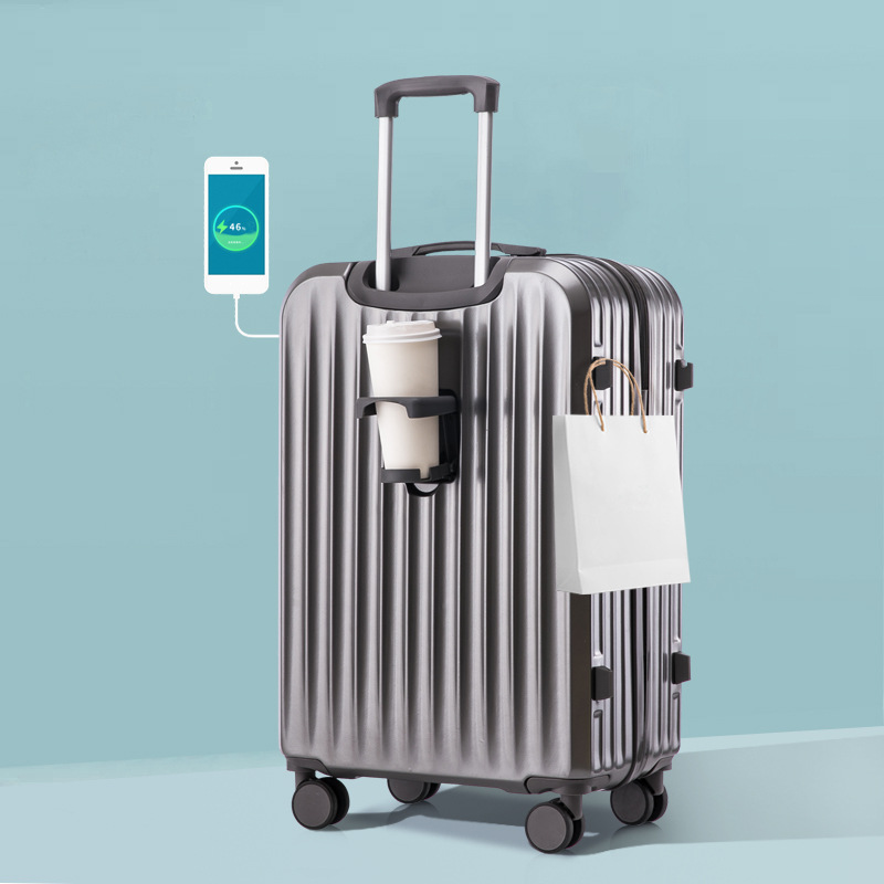 Nueva maleta multifuncional silenciosa rueda universal 22 pulgadas caja de cifrado caja de tirón