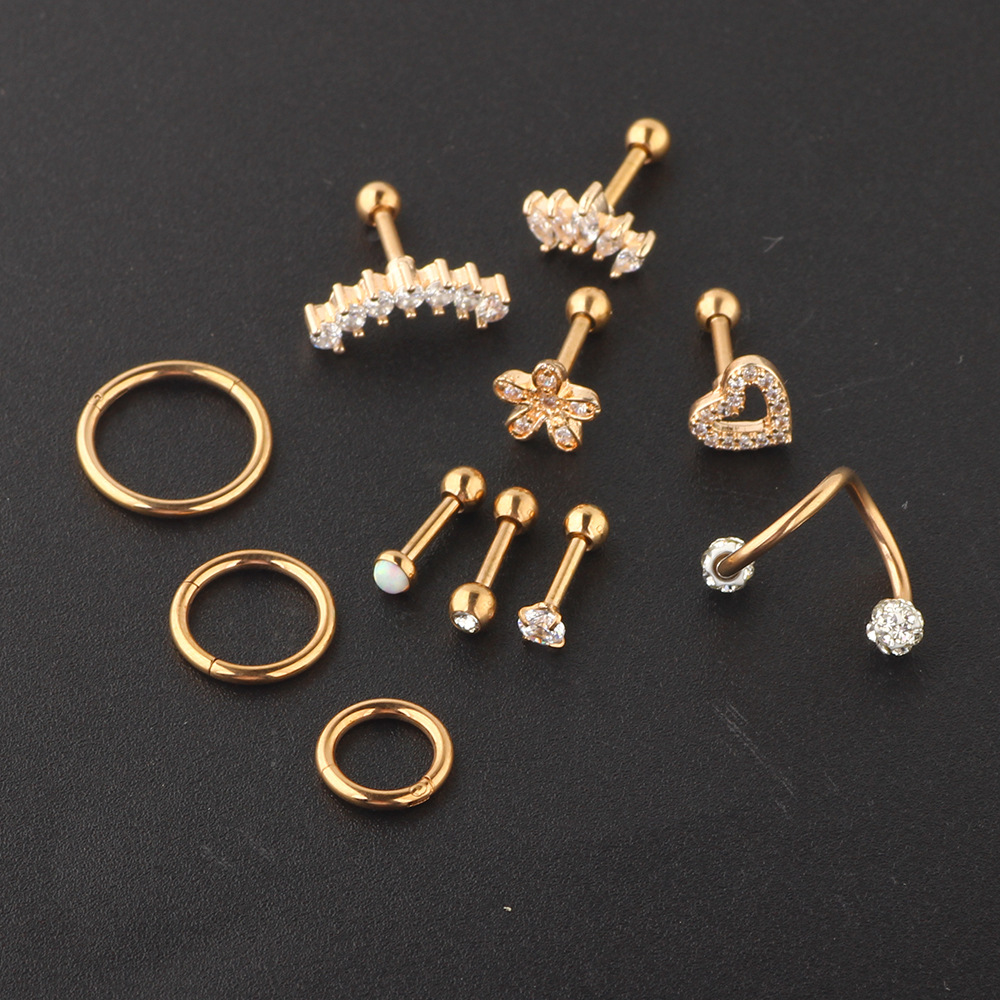 Pointed titanium steel lip stud product view