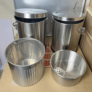 Stainless Steel Tea Bucket Small Tea Dregs Bucket Household Waste Water Bucket Tea Bucket Dry and Wet Separation Filter Bucket Water Storage Bucket